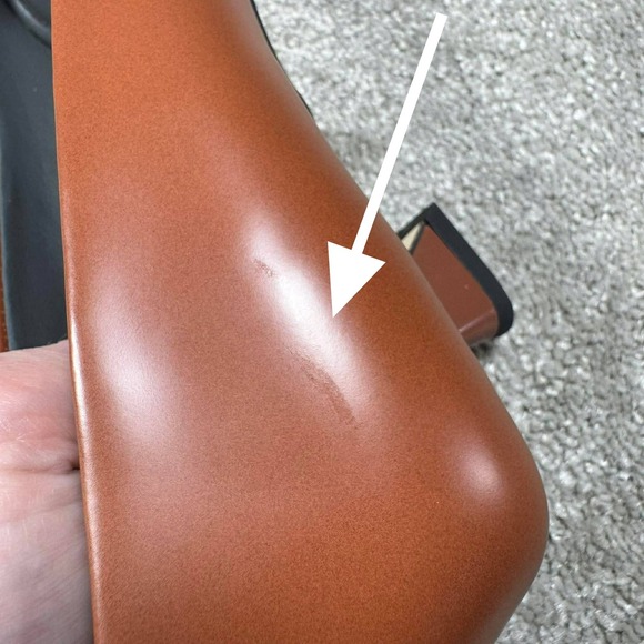 Sarto A-Diva Pumps Brown Leather Pointed Toe Kitten Heel Womens Size 9M - Picture 9 of 11